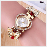 Deffrun Love Heart - Bracelet décoratif pour dames - Montre à quartz de style rétro
