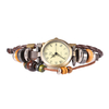 Deffrun Rétro Style Femmes Bracelet Montre Perles Tour Eiffel Pendentif Montre À Quartz