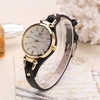 Deffrun style décontracté Colorful montre en or dames de cas montre-bracelet en cuir PU montres à quartz