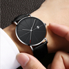 Deffrun Casual Style Business Men Montre au poignet Bracelet en cuir Montre à quartz