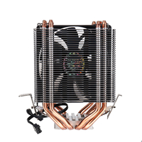 Delefun Ventilateur CPU 3 Broches Quatre Caloducs Silencieux Ventilateur de Refroidissement CPU Dissipateur Thermique av