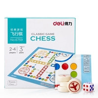Deli 6759 Classic jeu déchecs enfants Puzzle Portable pliable drôle déchecs pour la maison famille divertissem