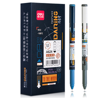 Deli A624 0.5mm Gel stylo ensemble écriture lisse noir recharge stylo à bille papeterie école étudiants bureau fournitur