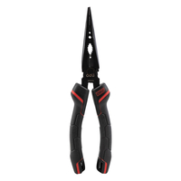 DeLi DL0104 Pince à bec fin anti-dérapant Pince à bec long diagonal Pince à aiguille Fil électrique Chrome Vanadium Noir