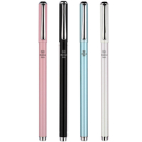 Deli S93 Stylo à encre en gel de métal Stylo à bille Stylo à gel Stylo à bille en métal de 0, 5 mm Stylos à bille