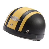 Demi-casque de moto en cuir jaune Harley L XL sans badge