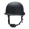 Demi-casque de moto retro style allemand DOT Matt / Bright Black