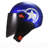 Demi-casque unisexe universel de visage de scooter de moto avec la lentille brune respirant
