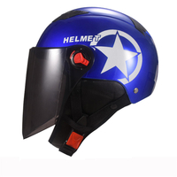 Demi-casque unisexe universel de visage de scooter de moto avec la lentille brune respirant