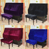 Demi-couverture de piano de 4 couleurs Protecteur élégant de Pleuche + double couverture de tabouret de piano