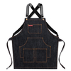 Denim cuisine tablier de cuisine sangle de coton réglable grandes poches bleu Barista hommes et femmes Homewear