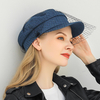 Denim Mesh Navy Cap Peak Cap Chapeaux plats Wild England Military Hat Captain Caps Navy Caps