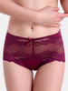 Dentelle évider culotte respirante taille moyenne pour les femmes