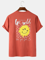 Desiner Funny Print Back Print T-shirts en coton à manches courtes