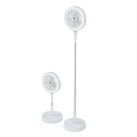 Digoo DG-PFL6 Ventilateur de charge USB rétractable portable avec anneau lumineux 7200mAh Batterie Timing Control Touch