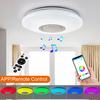 Dimmable LED RGBW plafonnier bluetooth musique haut-parleur lampe APP télécommande