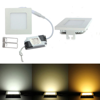Dimmable Ultra Thin 9W LED Plafond Panneau Carré Lampe Down Light