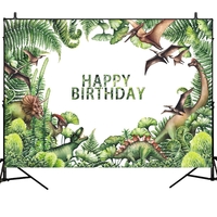 Dinosaure forêt thème anniversaire toile de fond vinyle Studio toile de fond photographie accessoires Photo fond décorat
