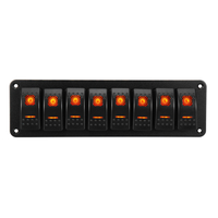 Disjoncteur de panneau de commutateur à bascule de 8 gang LED imperméable pour le bateau marin de voiture