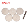 Disque de coupe en métal 5pcs 32mm en acier inoxydable tranche avec 1 mandrin pour outils rotatifs dremel