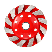 Disque de meule diamantée 100mm Disque Béton Maçonnerie Pierre Marbre Ponçage Roue Rouge