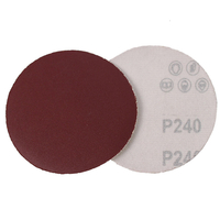 Disque de papier abrasif de flocage de 4 pouces 40-2000 grain rond crochet et boucle papier abrasif de polissage