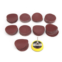 Disque de polissage de 50 mm Disque de ponçage rond de 3 mm avec papier de verre de 100 pcs 40-100 Grit