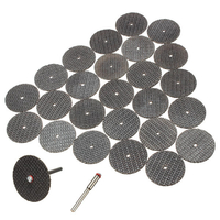 Disque de roue de coupe en résine 25 pièces + outil rotatif à mandrin