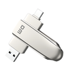 Disque dur DM Type-C et USB3.2 Gen1 Flash Stockage à semi-conducteurs à double interface Flash Disque 128G 256G 512G Clé