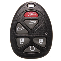 Distant cas de coquille clé pour chevrolet six boutons de remplacement noir