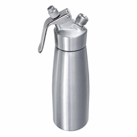 Distributeur de fouet à crème fouettée de 500 ml avec 3 buses de décoration.