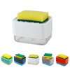 Distributeur de pompe à savon liquide 2 en 1 ABS Support déponge de cuisine Support de comptoir de presse