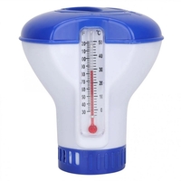 Distributeurs de savon Flottant Piscine Distributeur de chlore chimique avec thermomètre Tablette Distributeur de savon