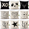 Divers Style oreillers coussin pour la maison canapé bureau de voiture Star Panda imprimé coton lin taie doreiller