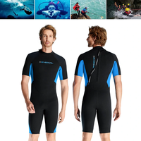 DIVE&SAIL Shorty Warm Wetsuit 1.5mm Neoprene Back Zip UPF50+ Sun Protection Soft Skin-Friendly Breathable Quick Dry Divi