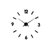 DIY 3D Horloge Murale Moderne Grand Décor À La Maison Autocollant Sans Cadre Noir Miroir