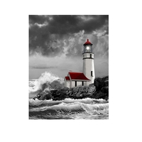 DIY 5D Diamant Peinture Bord De Mer Phare Art Artisanat Kit À La Main Décorations Murales Cadeaux pour Enfants Adulte
