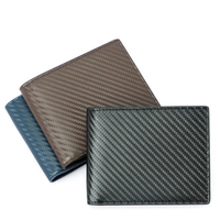 DKER TQ-302 Portefeuille en Fiber de carbone en cuir carte de crédit pour permis de conduire organisateur de boîtier com