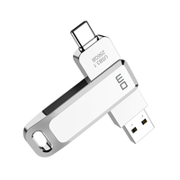 DM 2 en 1 Type-C & USB3.1 Flash Drive Dual Interface OTG Memory Flash Disque 32G 64G 128G 256G 360° Rotation Thumb Drive