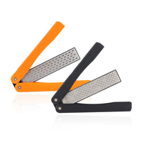 DMD Foldable Fan-Shaped Knife Sharpener Diamond Whetstone Double-Sided Knife Sharpening Rod Foldable Outdoor Knife Sharp