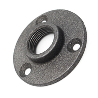 DN20 3/4 pouce raccord de plancher de tuyau de bride en fonte malléable Plomberie fileté 3 trous bride