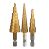 Doersupp 3Pcs 3-12m/4-12mm/4-20mm Perçage des Trous Recouvert de Titane Kit Perçage Etape du Trou