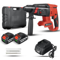 Doersupp 588VF sans fil sans balais rechargeable électrique Hammer perceuse électrique ménage W/1pc/2pcs Batterie EU/US