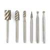 Doersupp 6Pcs 1/8 Inch Shank Milling Rotary File Burrs Bit Set Woodworking Carving Tools