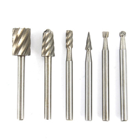 Doersupp 6Pcs 1/8 Inch Shank Milling Rotary File Burrs Bit Set Woodworking Carving Tools