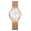 DOM G-32G Crystal Shell Surface Mesdames Montre-bracelet Acier inoxydable Bande Montre à quartz