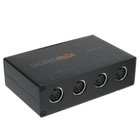 DOREMiDi HUB-3 Boîte MIDI 3X3 Interface MIDI USB Boîte MIDI Adaptateur de contrôleur MIDI Convertisseur