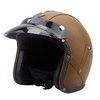 DOT 3/4 Visage Cuir Vintage Casque De Moto Moto Scooter Crash Visor ML XL