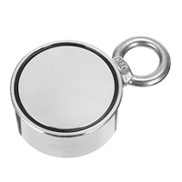 Double aimant de récupération de récupération de pêche de néodyme du côté 420kg D75mm pour la détection du trésor en mét