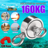 Double aimant de récupération du néodyme 160KG du côté 48mm avec des kits de pêche puissants de récupération doutil